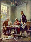Jean Leon Gerome Ferris Writing the Declaration of Independence, 1776 Germany oil painting artist